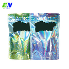 Child Resistant Zipper Holographic Mylar Bag With Digital Full Color Printing