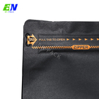 Black Kraft Paper Flat Bottom Pouch 250g Eco Friendly Coffee Pouch With Zip Lock